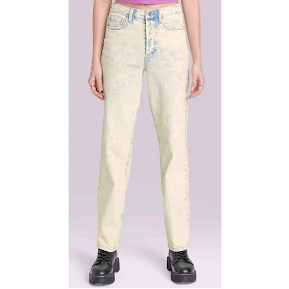 NWT ✅ WILD FABLE 💙 HIGHEST RISE 90s STRAIGHT LEG JEANS (Button Fly) - Picture 2 of 7